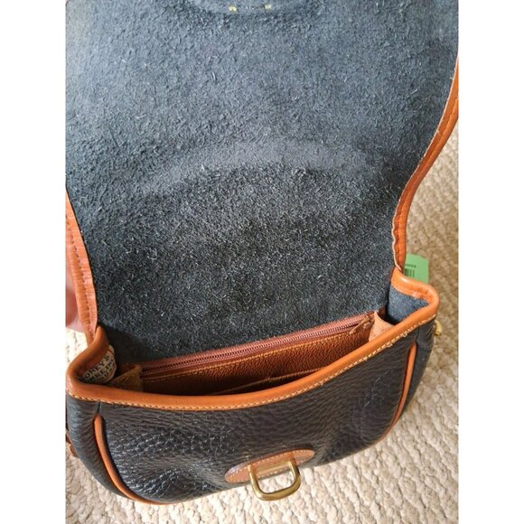 Dooney & Bourke Vintage Navy Equestrian Crossbody Small Saddle Bag - Picture 3 of 4